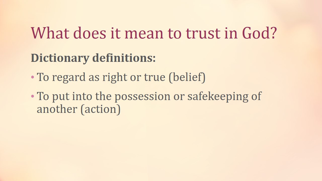 The meaning of trust